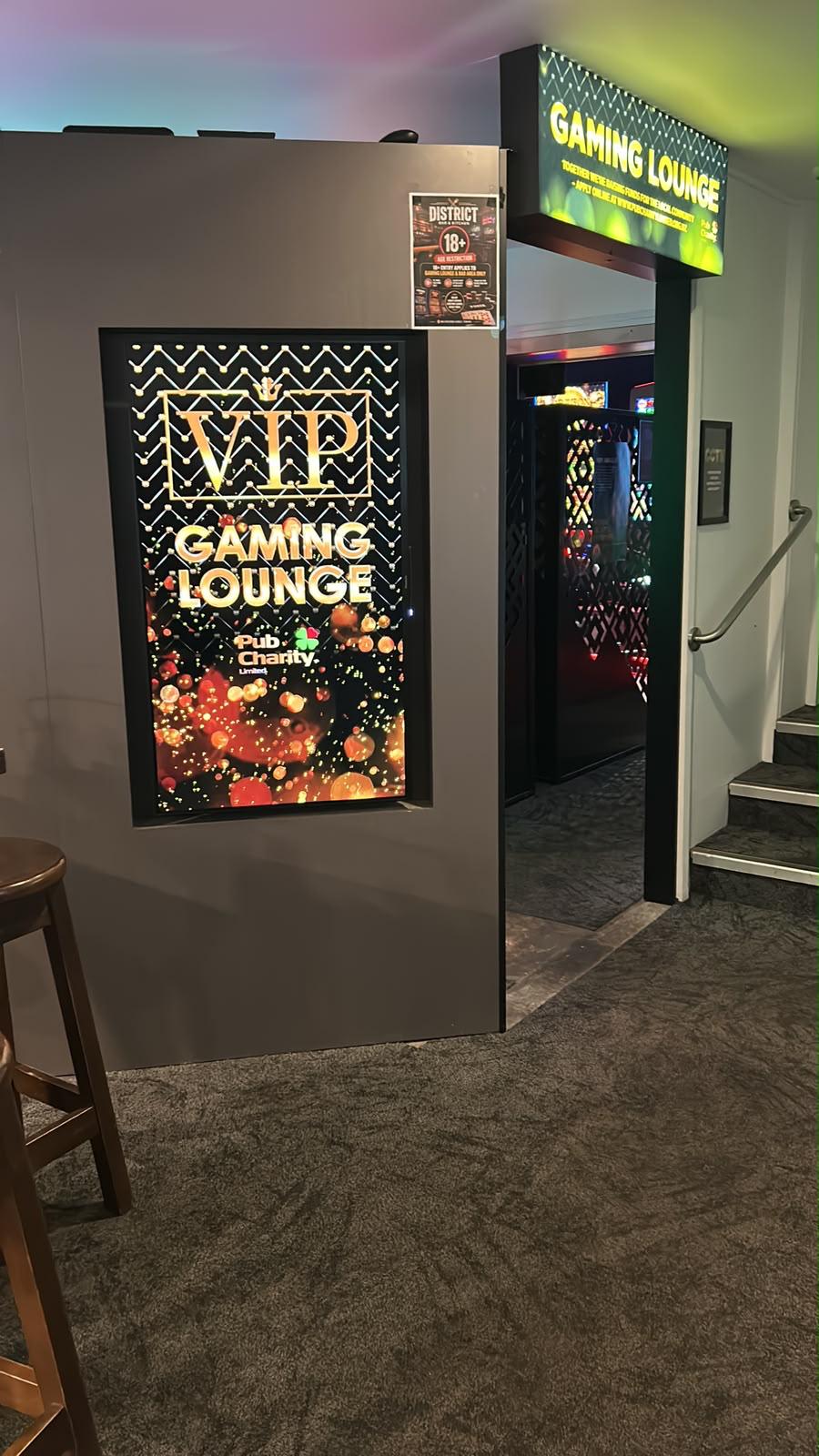 Gaming lounge entrance