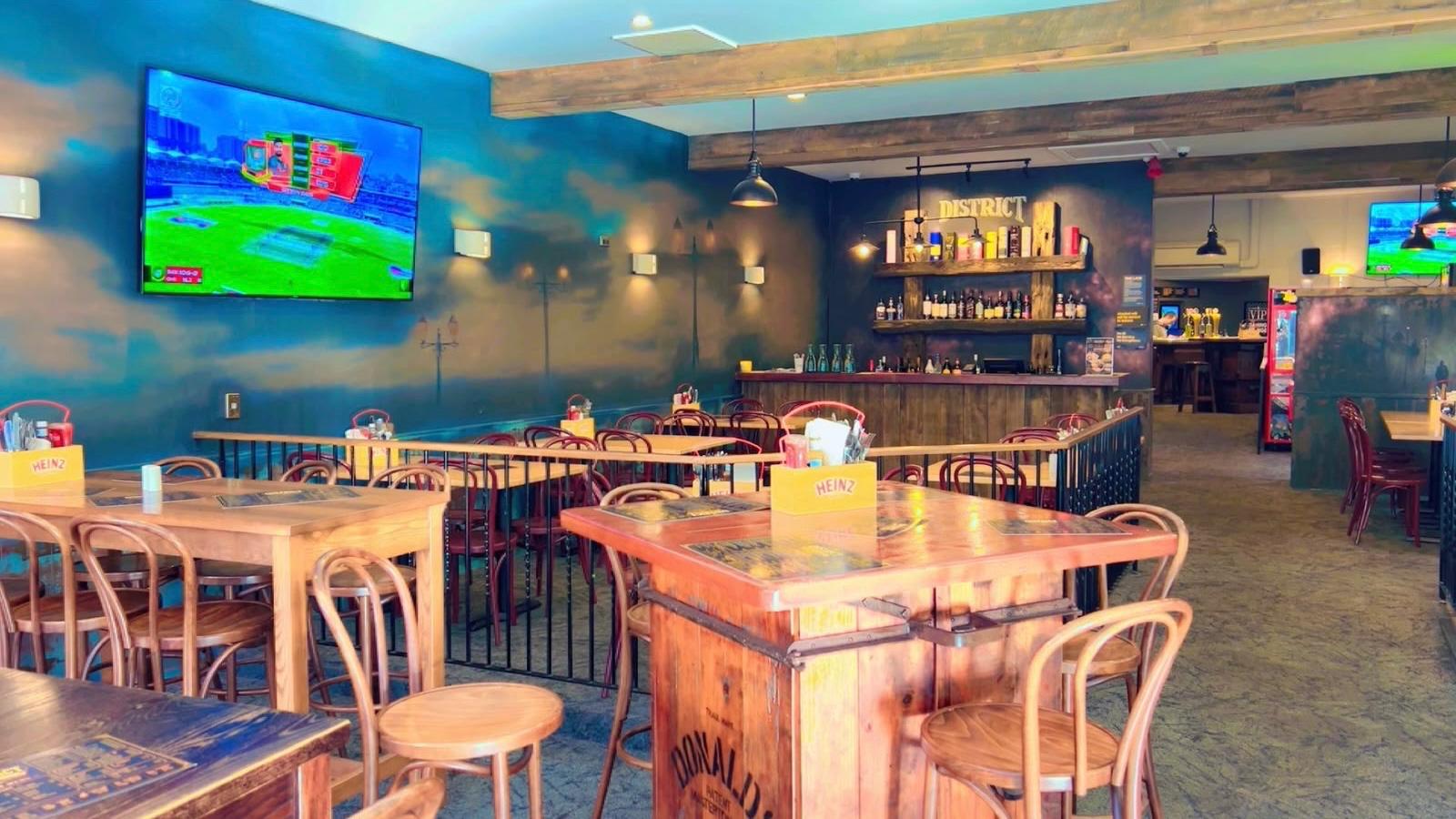 Restaurant TV area